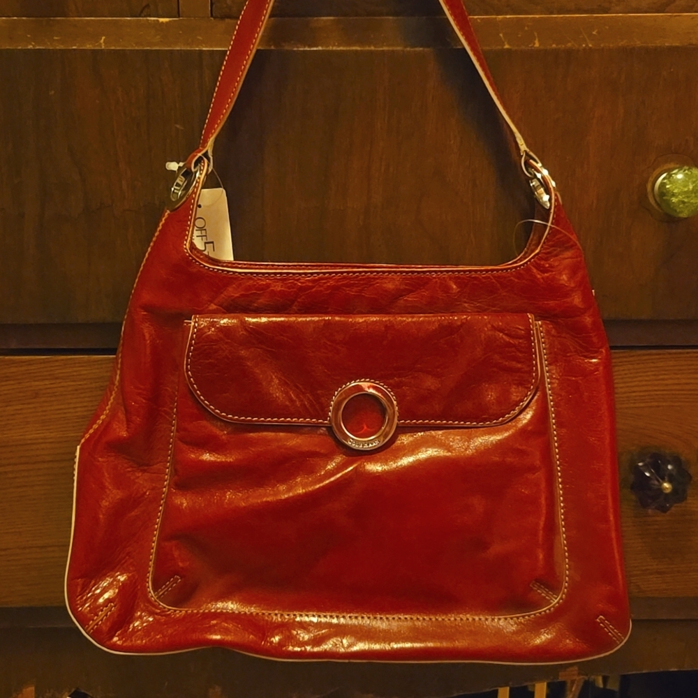 Brand New Cole Haan Fire Red Purse- Melrose Collection